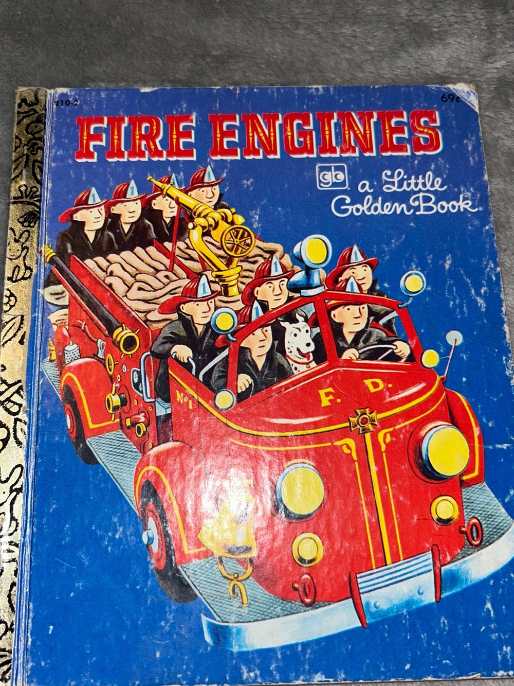 A Little Golden Book Fire Engines, #210-2, Fourteen Printing, 1979